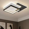 Квадратна світлодіодна Led люстра до 18 м² без пульта 80W (Z212-3BLACK)