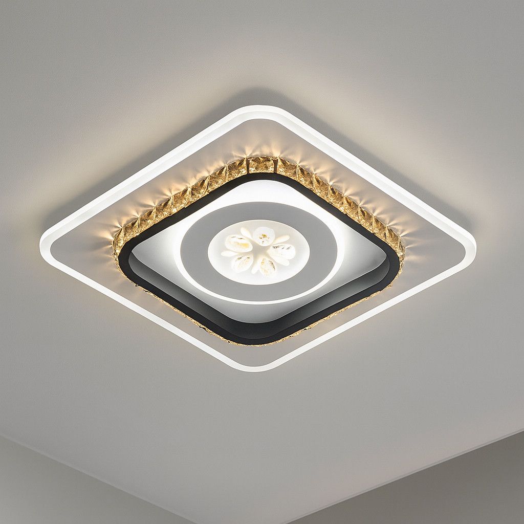 Яскрава світлодіодна LED люстра для будь-якого інтер'єру до 10 м² 55W 2186WH