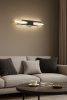 Сучасне Led бра чорне подовжене 56 см (9156/760BK)