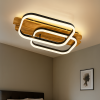 Светодиодная Led люстра до 18 м² с пультом и деревянной основой WOODY 95W-2SQ