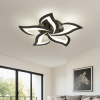 Світлодіодна Led люстра Лотос до 15м² із пультом чорний корпус ELLA 50W (10594)