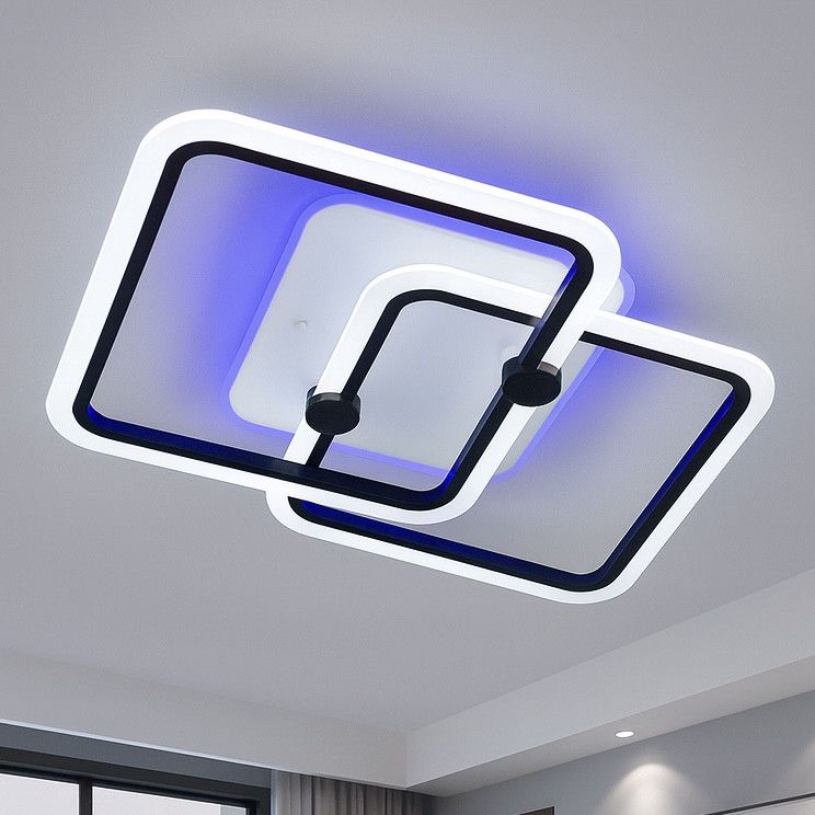 Світлодіодна Led-люстра до 15м² з пультом чорна 80 Wt  (1175/2 Bk)