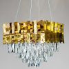 Кришталева люстра у золотому кольорі (Golden Palace 6851/450)