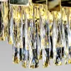 Золота довга Led люстра до 20м² з кришталем 60 см 120 Wt (6852/60+30)