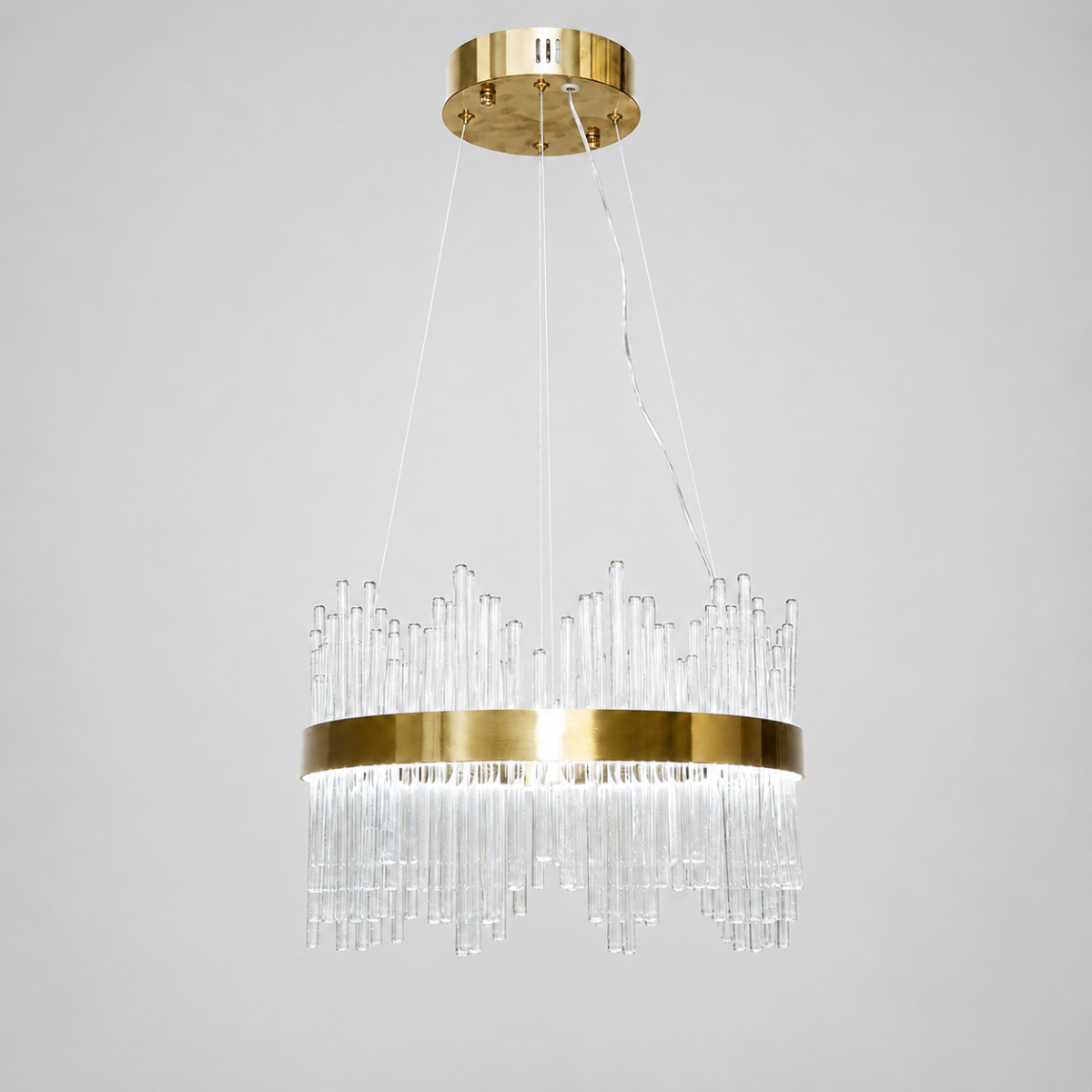 Кришталева LED люстра в стилі Бароко до 18м² бронзовий корпус 90W Alba Lux Royal
