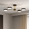 Чорна Led люстра  до 13 м² на 4 плафонів (BX13246/4 BK+FGD)
