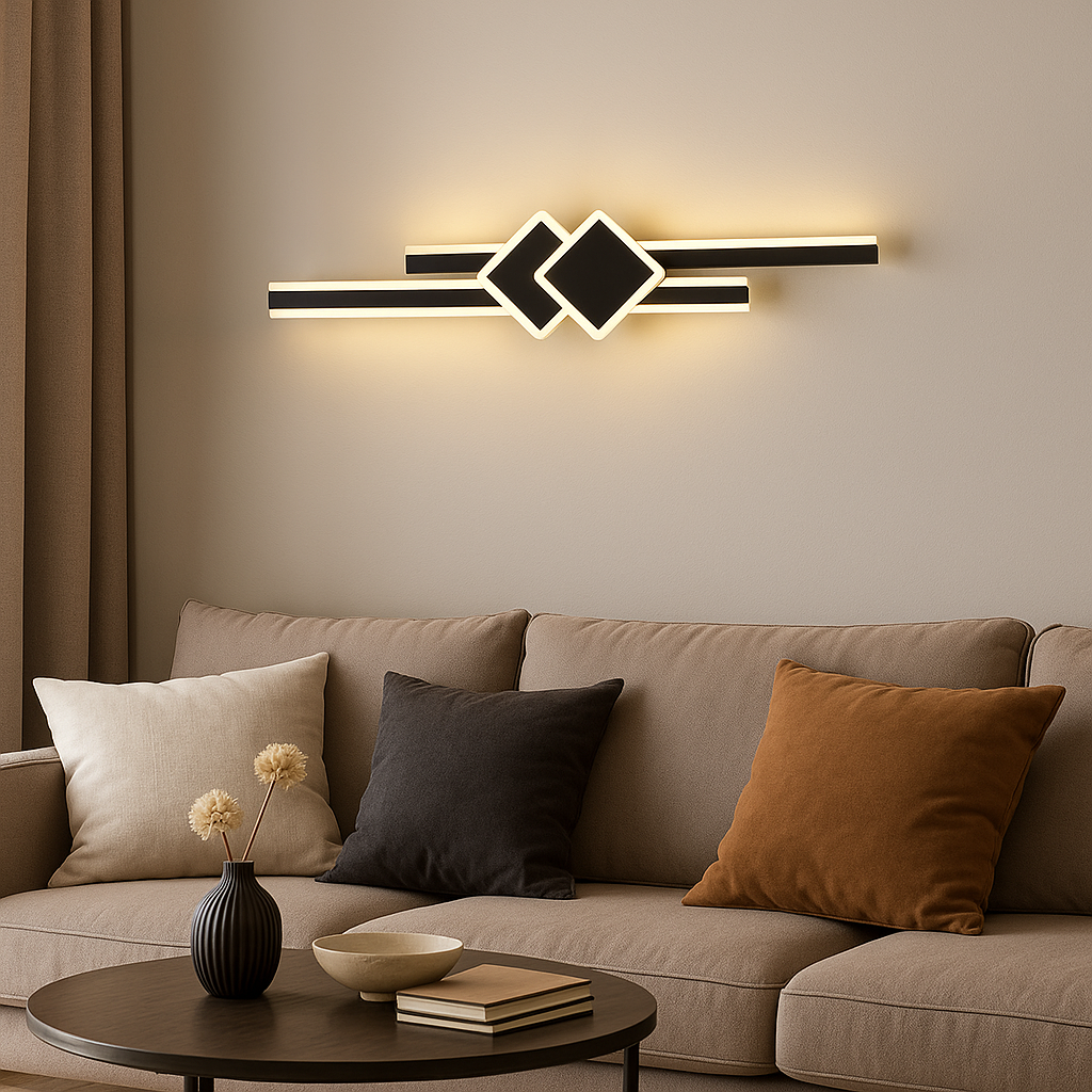 Настінне Led бра довжина 67 см чорно-біле (VK33279-650 BK)