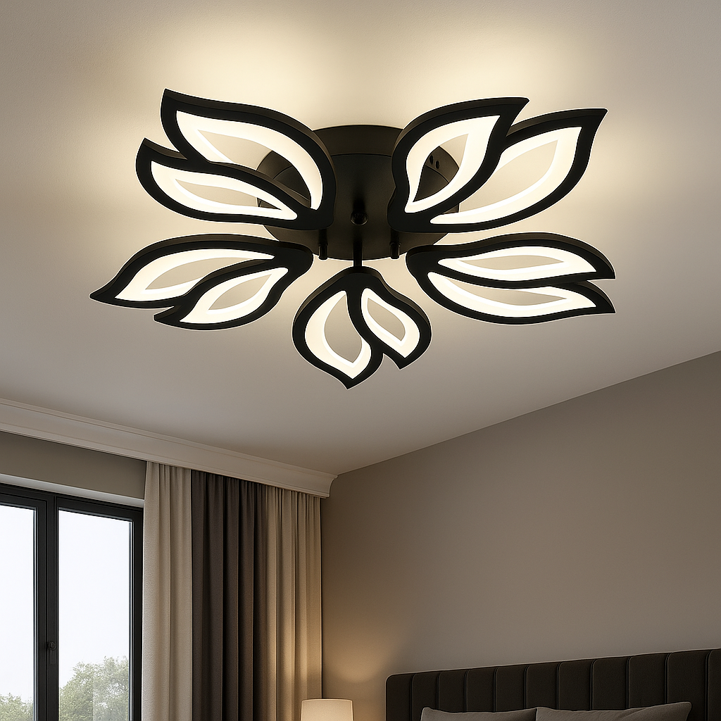 Люстра Led до 20м² з пультом 120Вт пелюстки (V K39685-5 BK)