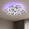 Квадратна Led люстра до 18м² з пультом 110W (AS8060/4+4HR)