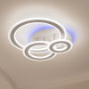 Біла Led-люстра до 20 м² на три кільця на 168 Вт Sirius 77665/3 WT