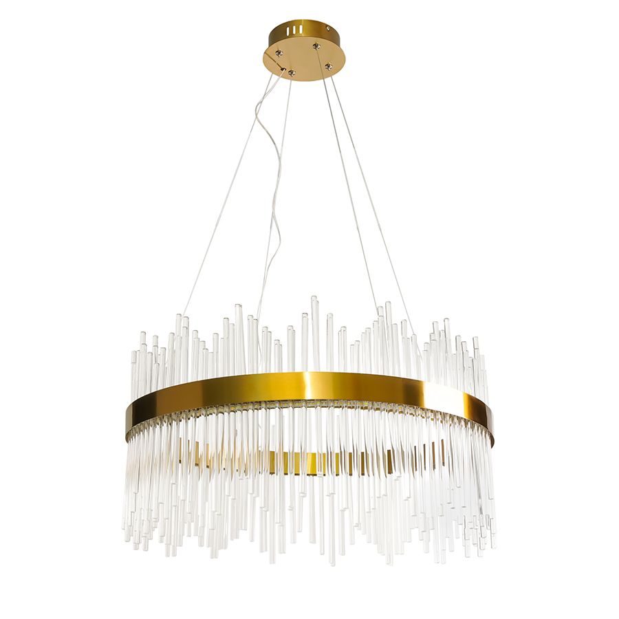Кришталева Led люстра 60 см у кольорі бронза (7841031)