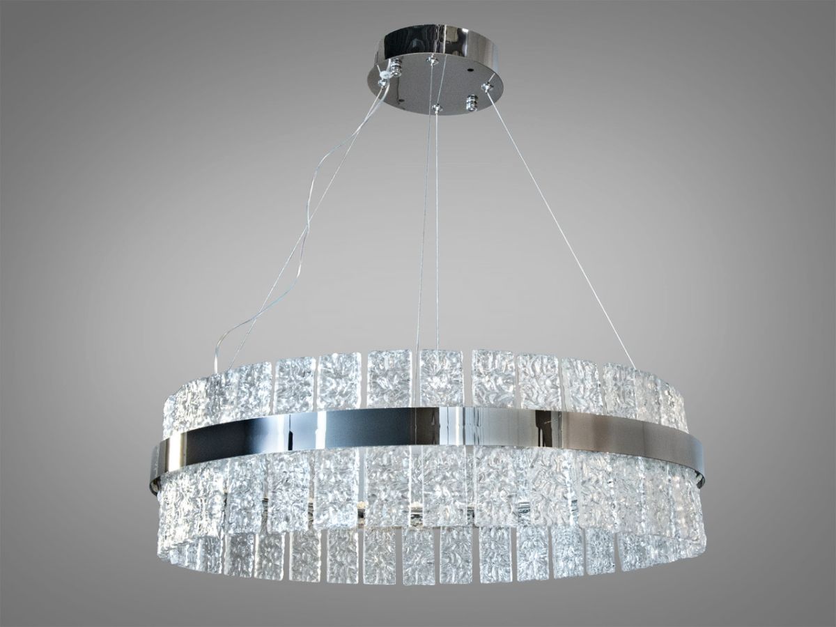 Підвісна кришталева люстра до 18 м² для вітальні 82W (828/600CH)