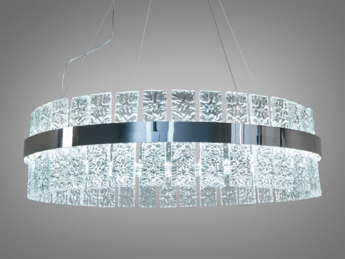 Підвісна кришталева люстра до 18 м² для вітальні 82W (828/600CH)
