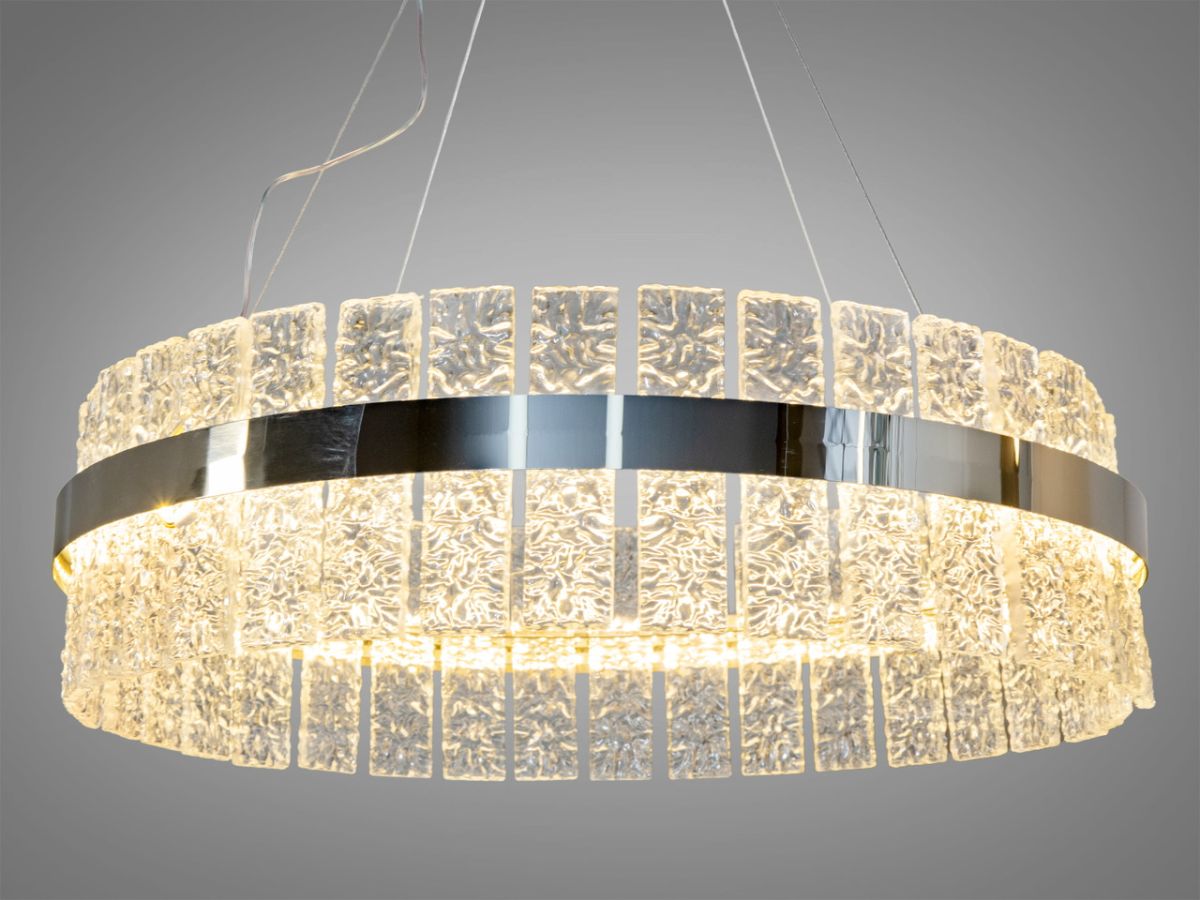 Підвісна кришталева люстра до 18 м² для вітальні 82W (828/600CH)