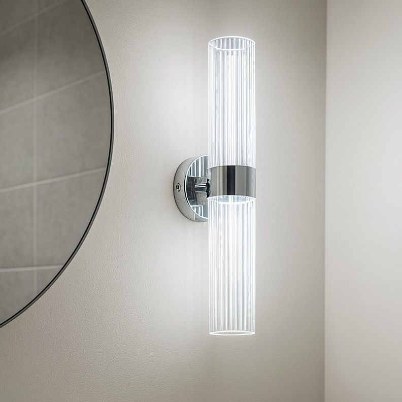 Елегантне хромована світлодіодне Led-Бра циліндричної форми Q2/2HR