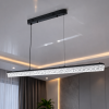 Світлодіодна подовжена підвісна Led люстра 100 см у чорному корпусі Crystal Line Black