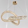 Кришталева Led люстра 80 см у золотому кольорі (536/800GD)