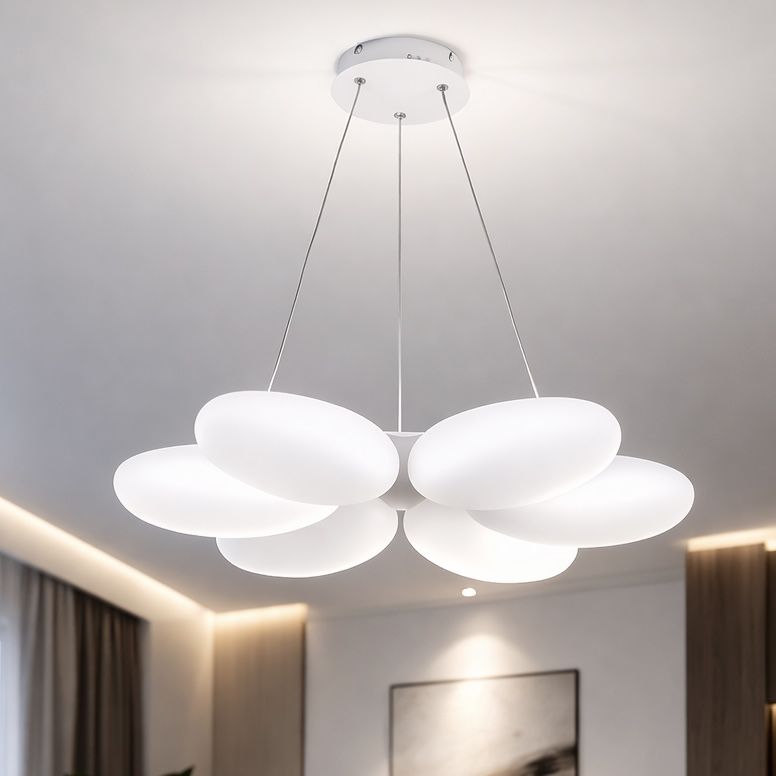 Підвісна Led люстра до 15м² з пультом білого кольору  80 Wt (797MD6010 (535)