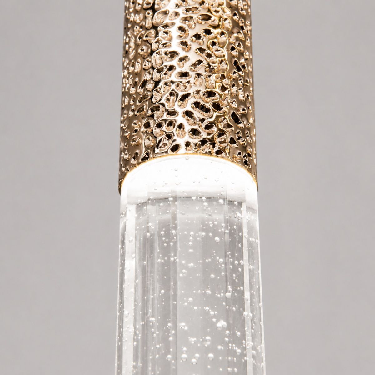 Вишуканий кришталевий LED підвіс "Crystal Drop Gold", 4W (J2583-1G)