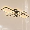 Світлодіодна Led люстра 144Wt до 25м² прямокутна форма чорна (Geometric Quad Black 1185/2+2 Bk)