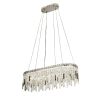 Кришталева підвісна LED люстра 80 см срібна до 20м²  (Crystal Cascade 802L39030 CH)