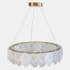 Підвісна класична LED-люстра 80 см у золотому корпусі 100W до 30 м² (7066-800GD)