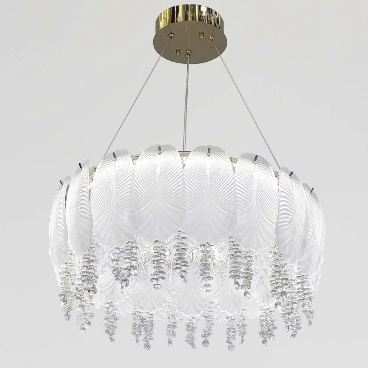 Світлодіодна кришталева Led люстра 95 Wt  до 25м²  "Royal Blossom LED" (7097/550GD)