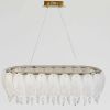 Світлодіодна кришталева Led люстра видовжена 80 см Royal Blossom Oval до 25м²
