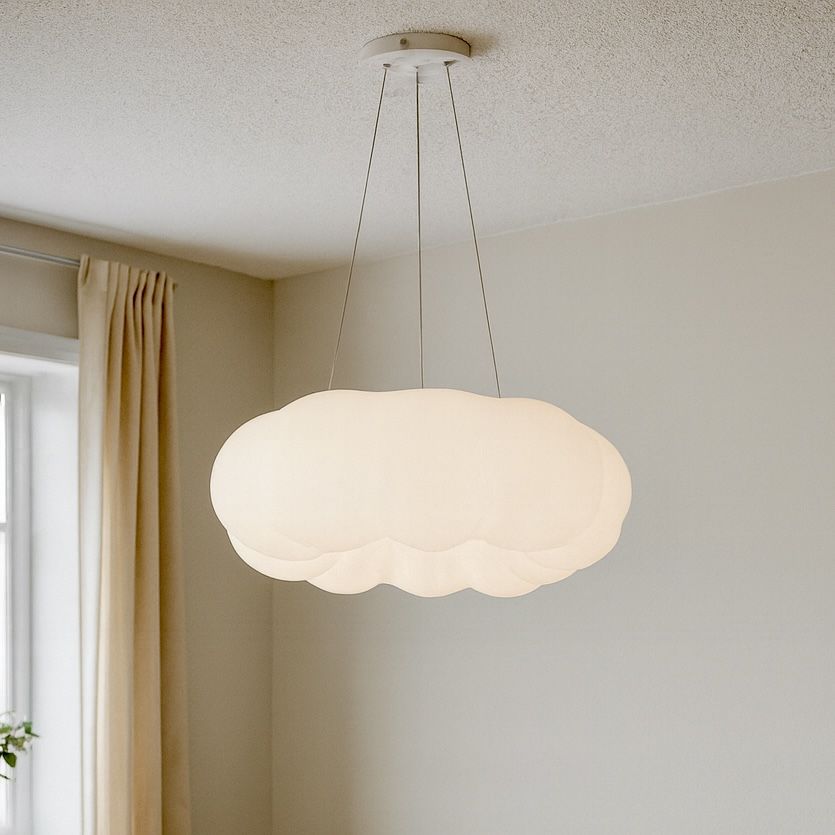 Підвісна LED люстра 72W Luce di Nuvola у формі хмари 55 см з пультом та додаток, біла (797MD6013-550)