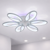 Led люстра на площу до 18 м² білого кольору з пультом потужність 105W White Petals (8090/6WH LED 3color)