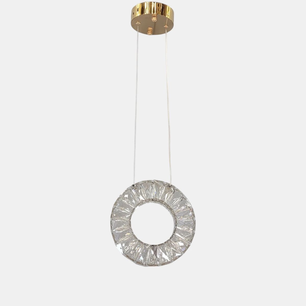 Сучасний кришталевий LED-підвіс 21 см в золотому кольорі 14W (7270/200GD)