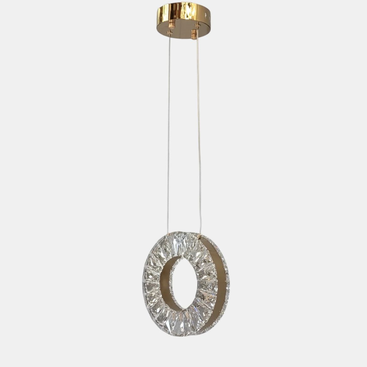 Сучасний кришталевий LED-підвіс 21 см в золотому кольорі 14W (7270/200GD)