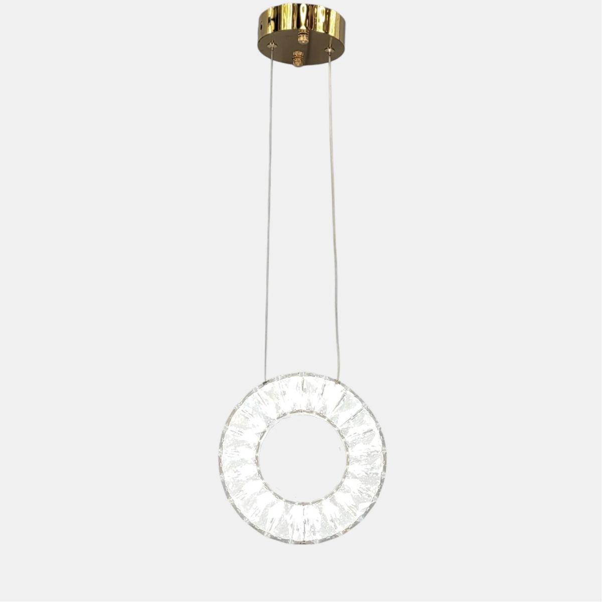Сучасний кришталевий LED-підвіс 21 см в золотому кольорі 14W (7270/200GD)