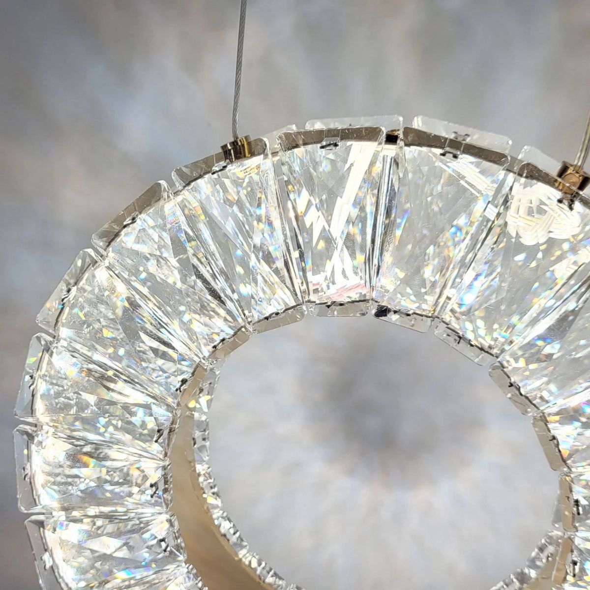 Сучасний кришталевий LED-підвіс 21 см в золотому кольорі 14W (7270/200GD)