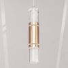 Сучасний LED підвіс у золоті та склі з ефектом бульбашок (Crystal Bubble Gold J2548-1G)