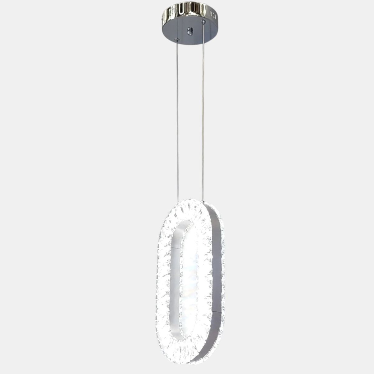 Сучасний кришталевий LED-підвіс 20 см 22W у срібному кольорі  (7709/1A-CH)