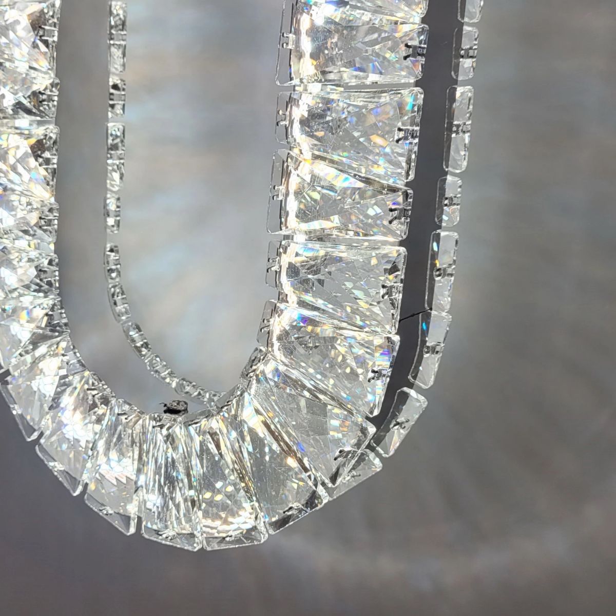 Сучасний кришталевий LED-підвіс 20 см 22W у срібному кольорі  (7709/1A-CH)