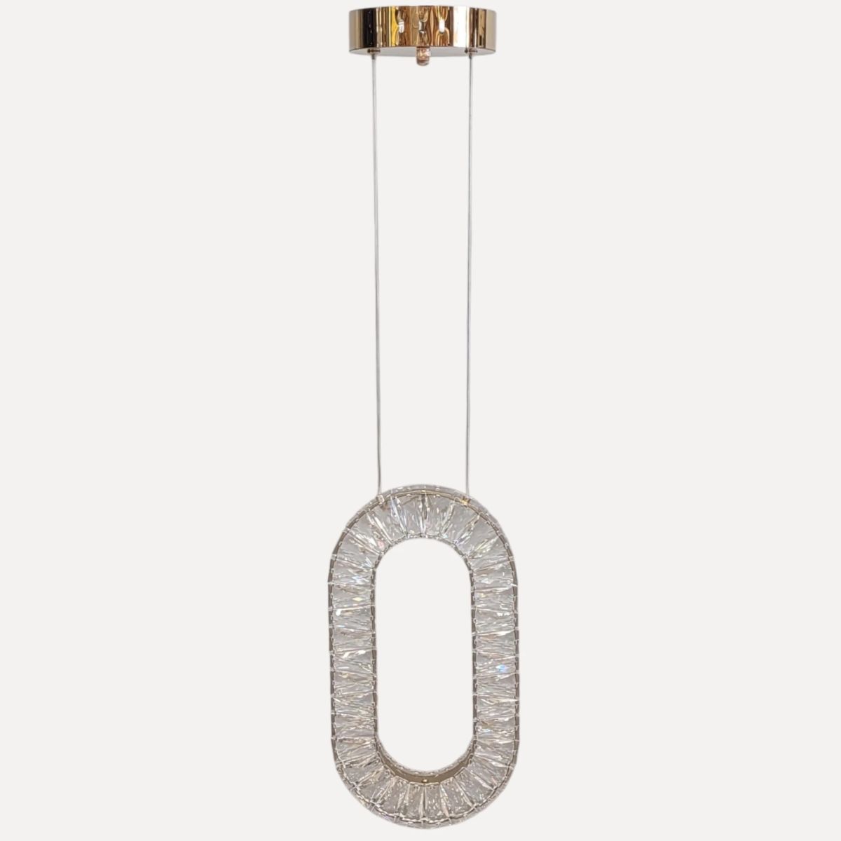 Сучасний кришталевий LED-підвіс 20 см 22W у золотому  кольорі  (7709/1A-GD)