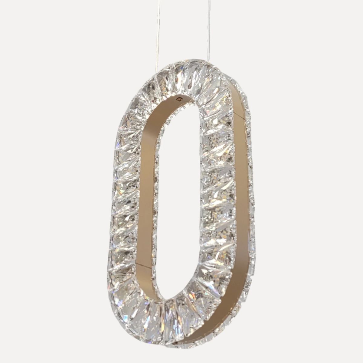Сучасний кришталевий LED-підвіс 20 см 22W у золотому  кольорі  (7709/1A-GD)
