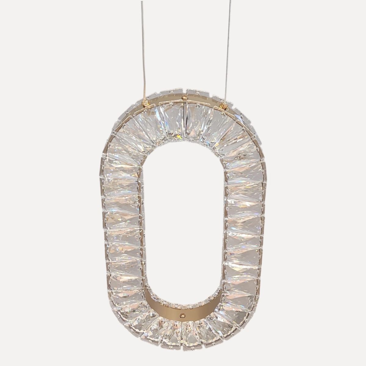 Сучасний кришталевий LED-підвіс 20 см 22W у золотому  кольорі  (7709/1A-GD)