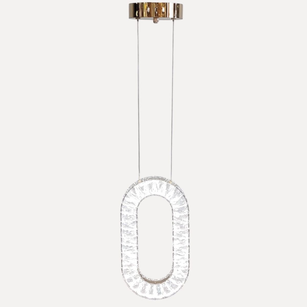 Сучасний кришталевий LED-підвіс 20 см 22W у золотому  кольорі  (7709/1A-GD)