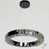 Світлодіодна LED-люстра кільце 60 см чорний онікс 46W з пультом (7712600-bk)