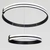 Каскадна підвісна LED люстра 2 кільця до 25м² "Double Ring Eternity", 126W (MD78099/60+40BK)