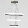 Каскадна підвісна LED люстра 3 кільця до 35м² "Triple Ring Eternity Satin Gold" (MD78099/80+60+40CF)