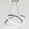 Каскадна підвісна LED люстра 2 кільця до 30м² "Double Ring Eternity Satin Gold" (MD78099/80+60CF)