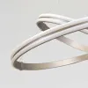 Каскадна підвісна LED люстра 2 кільця до 30м² "Double Ring Eternity Satin Gold" (MD78099/80+60CF)