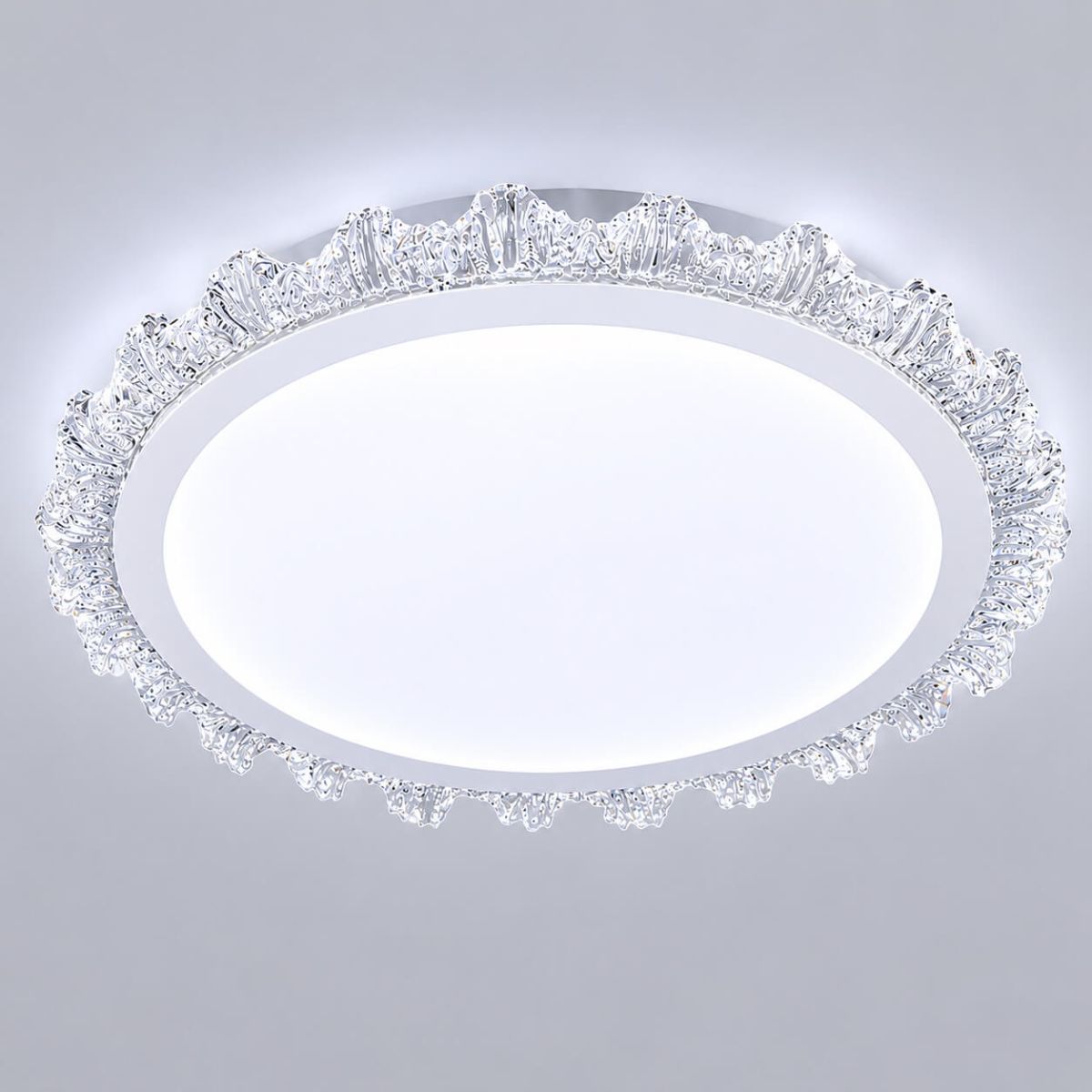 Накладна стельова LED-люстра 50 см у білому кольорі 54W (7871076 WH)