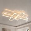 Світлодіодна Led люстра 220Wt до 30м² прямокутна форма біла (1186/2+2 Wt)