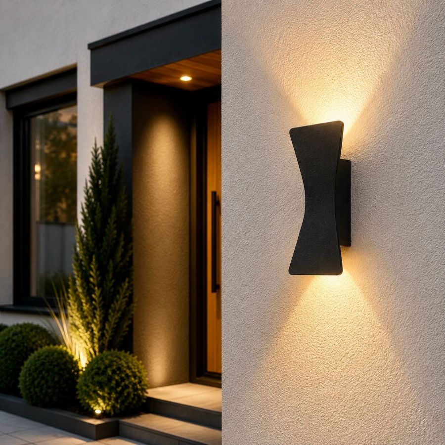 Сучасний вуличне настінне LED бра 10W чорного кольору (9233203 BK)
