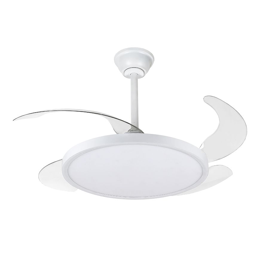 Світлодіодна LED люстра з вентилятором 40W, пультом керування (7943043/42 WH)